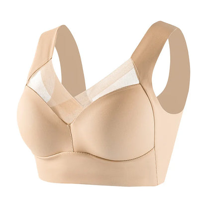Women Seamless Plus Size Bras Sexy Patchwork Lace Top Push Up Sports Brassiere Female Backless Fitness Sleep Vest Bralette New