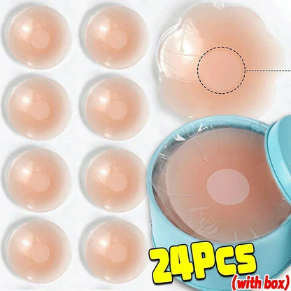 Reusable Women Breast Petals Push Nipple Cover Invisible Petal Adhesive Strapless Backless Stick on Bra Silicone Breast Stickers