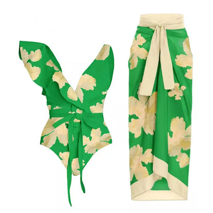 2023 Sexy Fashion One Piece Swimsuit Solid 3D Flower Summer Women Swimwear Beachwear Summer Luxury Monokini Bathing Suit