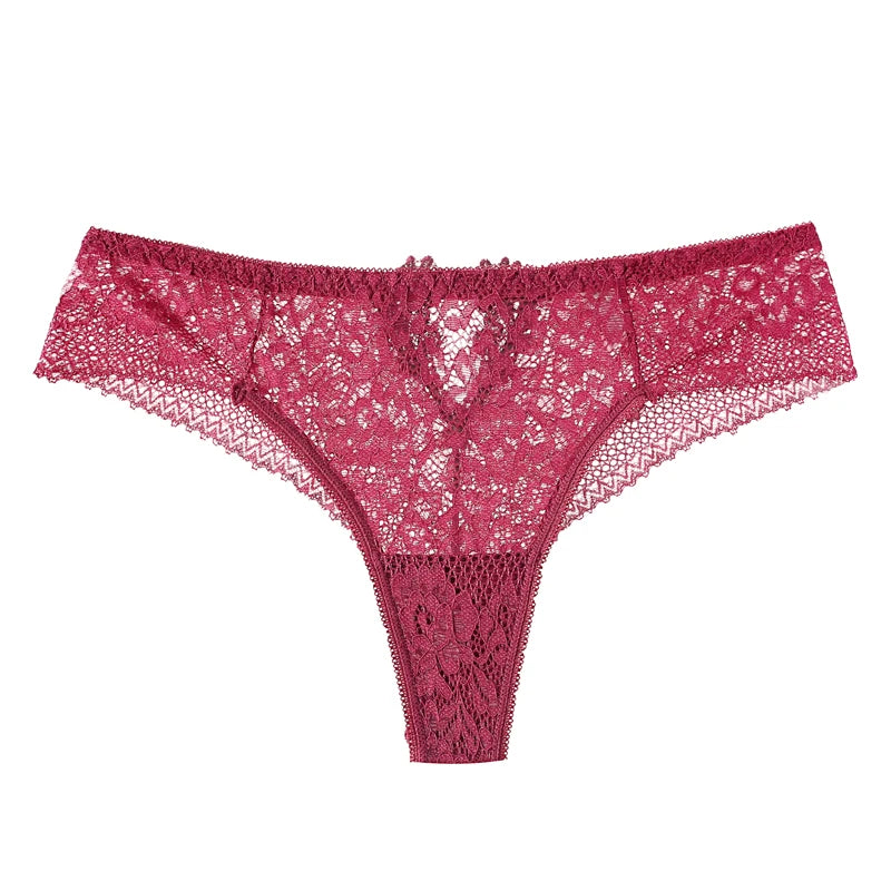TERMEZY Women Sexy Lace Embroidery Panties Low-waist Underwear Female G String Hollow Out Lingerie Temptation Thong Intimates