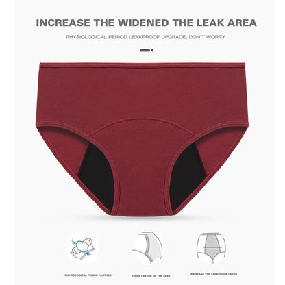 2pcs Woman Menstrual Panties Breathable Large Size Female Cotton Brief Low Waist Physiological Period Underwear Postpartum Panty