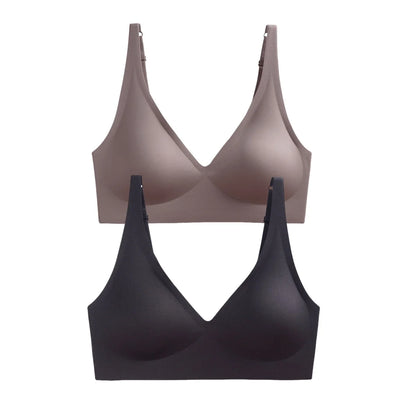 2Pcs/Set Seamless Bras For Women Wireless Underwear Push Up Brassiere Soft Padded Intimates Female Sexy Lingerie Sleepwear S-XXL
