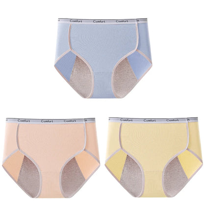 3pcs Cotton Menstruation Panties Women Menstrual Panties Plus Size High Waist Period Underwear Lady Leak Proof Menstruales Brife