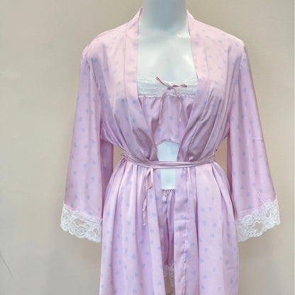 Bridal Kimono Robes Only Beautiful Sexy Pajamas Women's Bathrobe Pure French High Quality Nightgown Lace Mesh Bow Dressing Gowns
