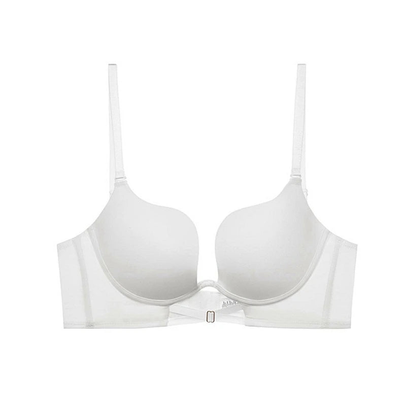 Women Invisible Bra Deep U Plunge Bras Backless Top for Dresses Sexy Lingerie with Transparent Strap Push Up Strapless Underwear