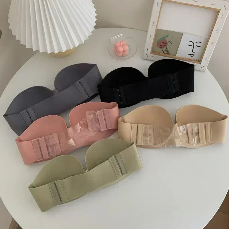 Invisible Push Up Bras Women Strapless Bra Underwear Seamless Solid Without Straps Bralette Lingerie Women Intimates