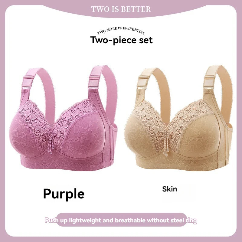 Womens Lace Bras Ultra-Thin Perspective Bralette Deep V Bra Sexy Lingerie Tops Plus Size  Cup Mom's underwear active bra