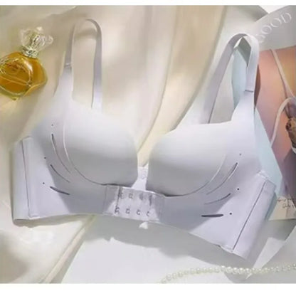 Front Closure Push Up Bra Small Chest, Winter Plunge Lift Up, Side Support Minimizer, Massage Palm Cup, T-Shirt Underwire