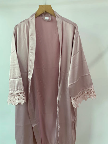 Personalised Bridesmaid Robes Wedding Dressing Gown Bridal Party Satin Lace Bride Gift Bride Robe Bridesmaid Gift