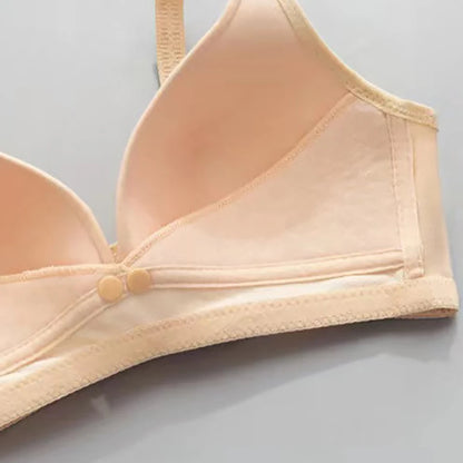 Maternity Nursing Bra with Thin Cups and Front Clasp for Easy Breastfeeding Prevent Sagging Women Solid Color Underwear Clothing