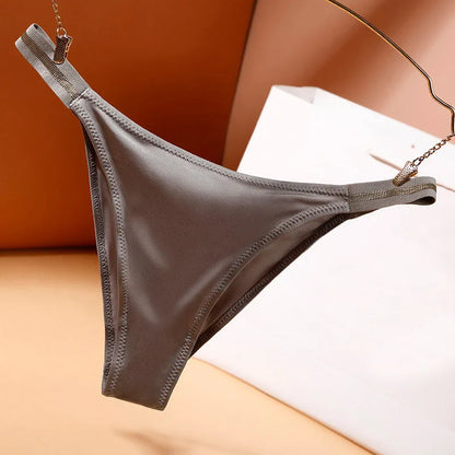 Ice Silk Thongs Women's Panties Luxury Bikini G-String Seamless Underwear Low Waist Briefs Female Underpant Pantys Sexy Lingerie