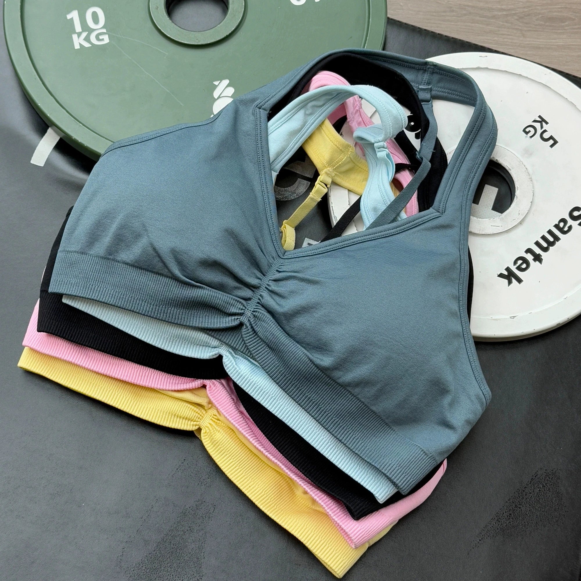 Adjustable High-Impact Yoga T-Back Sports Bra - Halter Neck, Backless, Quick-Dry, Shockproof Gym Tank Top