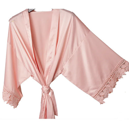 Personalised Bridesmaid Robes Wedding Dressing Gown Bridal Party Satin Lace Bride Gift Bride Robe Bridesmaid Gift