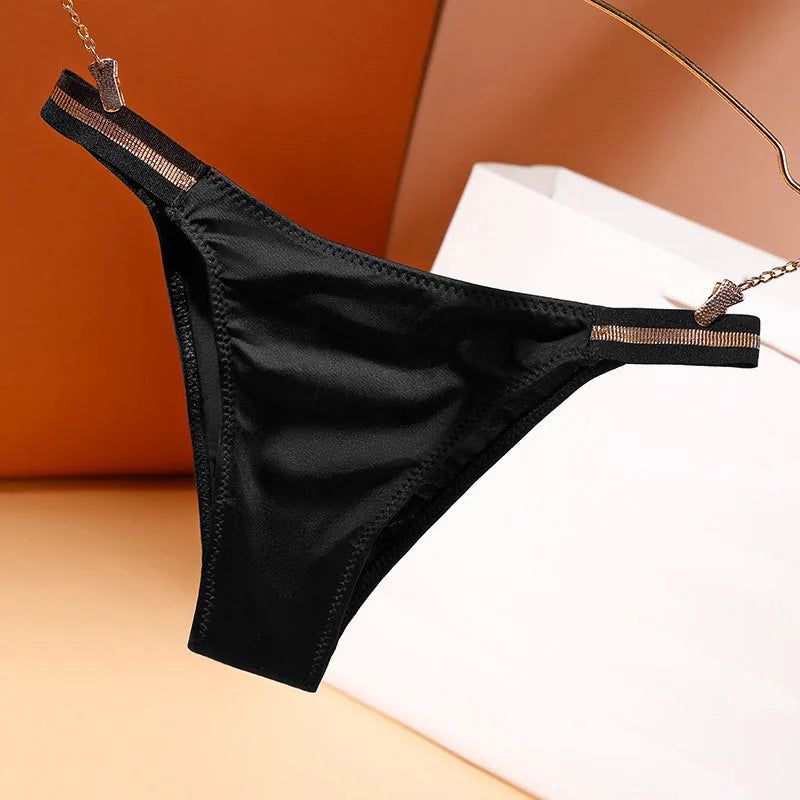 Ice Silk Thongs Women's Panties Luxury Bikini G-String Seamless Underwear Low Waist Briefs Female Underpant Pantys Sexy Lingerie