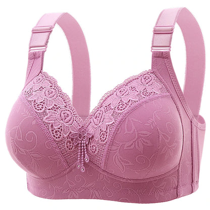 Womens Lace Bras Ultra-Thin Perspective Bralette Deep V Bra Sexy Lingerie Tops Plus Size  Cup Mom's underwear active bra