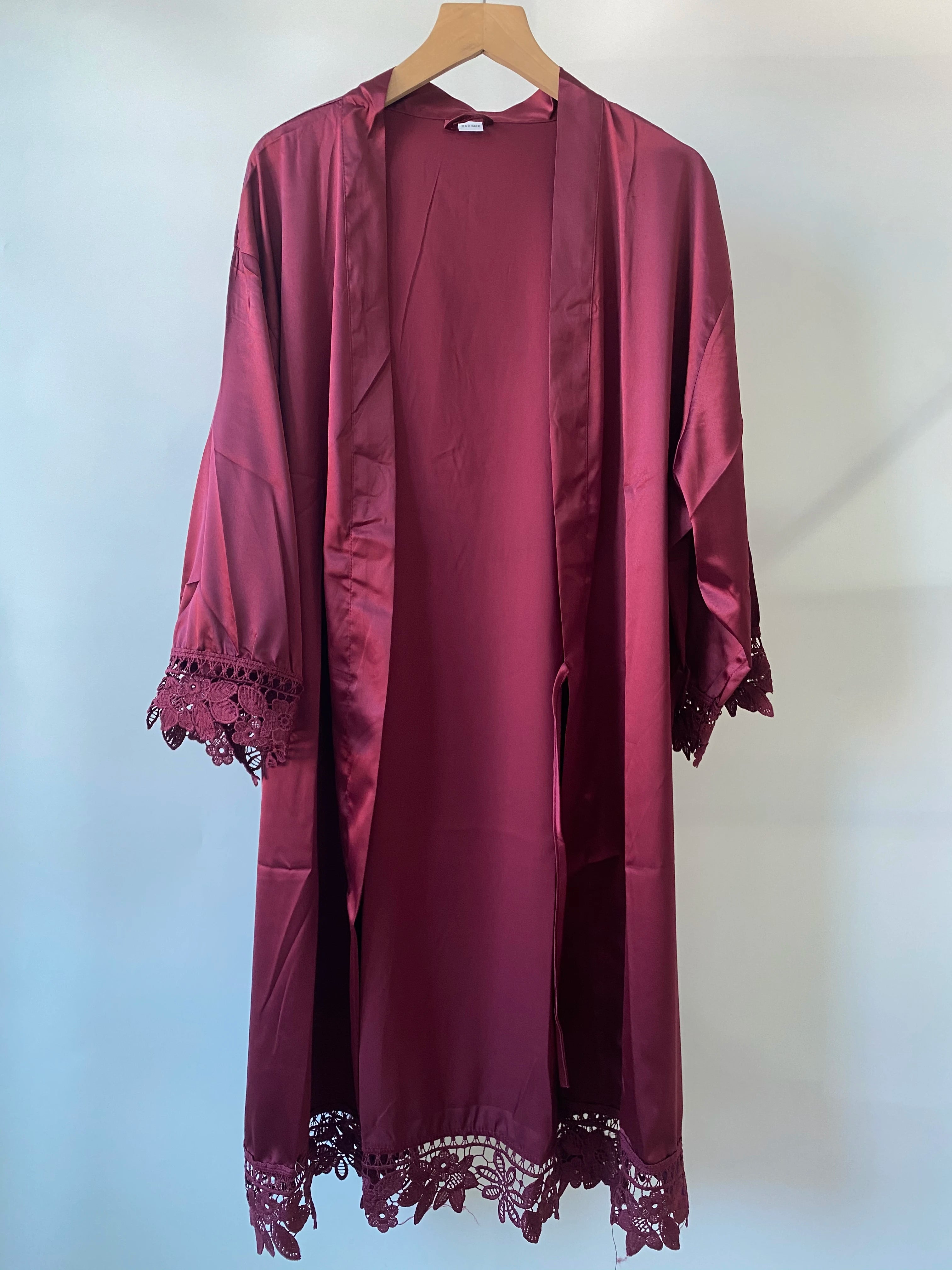 Personalised Bridesmaid Robes Wedding Dressing Gown Bridal Party Satin Lace Bride Gift Bride Robe Bridesmaid Gift