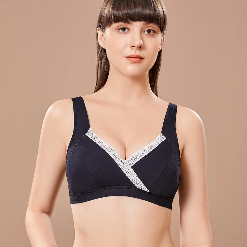 Maternity Breastfeeding Bra Wireless Vest Cross-type Nursing Bras Cotton Cloth Anti-spill Breast Feeding Bra
