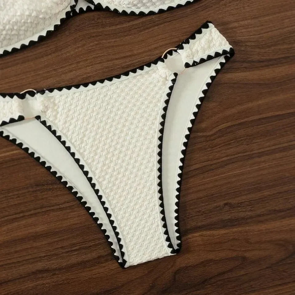 Sexy Trendy Ladies High Waisted Bikini Set Tummy Control Swimwear Breathable Quick Dry Stylish Beachwear Pool Party Outfit 2026