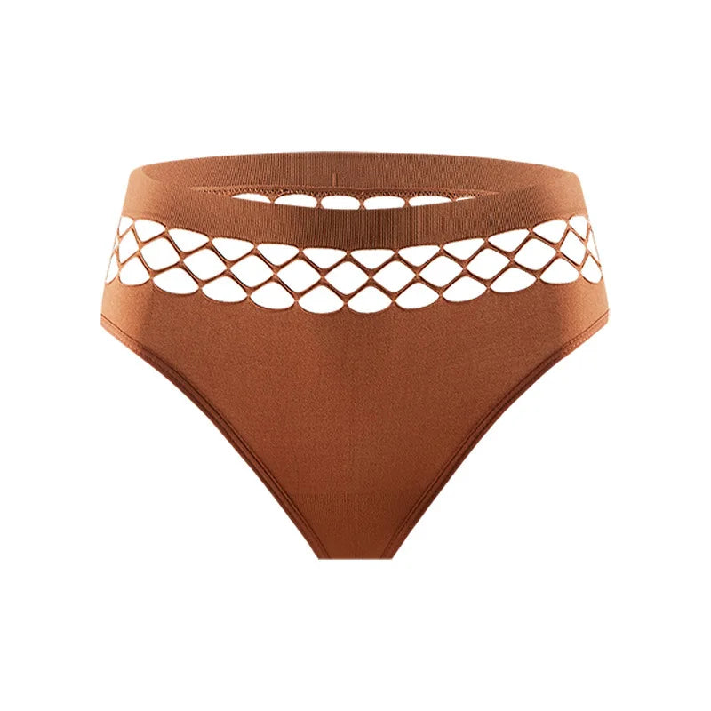 1pcs Mid Waist Thongs Seamless Women's Panties Hottie G-String Lingeries Lady Comfort Hollow-out Briefs Female Shaper Underwears
