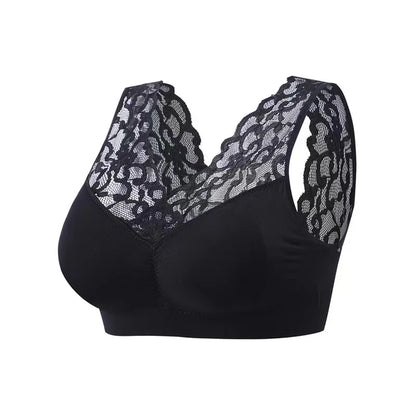 Women Sexy Lace Bra Seamless Wireless Push Up Running Sports Paded Bra Cozy Chest tube Top bralette Vest