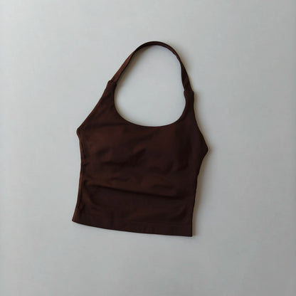 Women's Backless Hanging Necks Fitness Bra Workout Tops Yoga Crop Sports Vest Sexy Gym Fitness Tank Top for Athletic Women