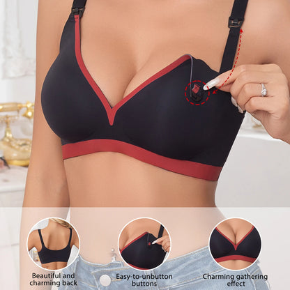 1pcs Seamless Maternity Nursing Bra Front Closure Women Breastfeeding Underwear Comfortable Breastfeeding Bra Pregnant Women