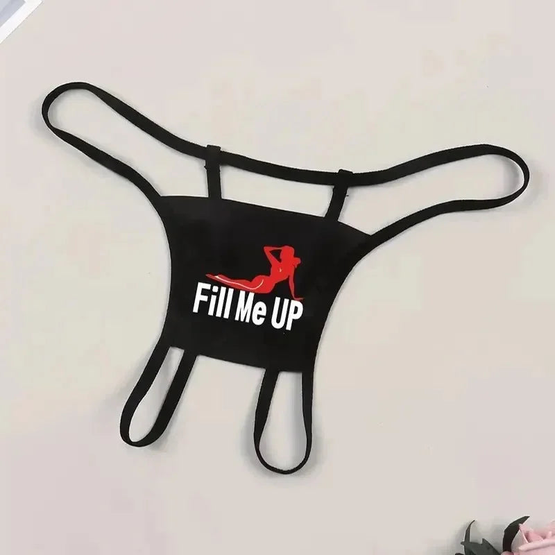 Open Type Women's Panties Crotch Opening Transparent G-strings Thongs Sexy Lingeries Letter Printing Solid Underwear For Lace