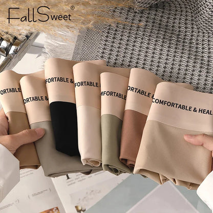 FallSweet 4PCS High Quality Women's Cotton Panties Seamless Briefs Plus Size Woman Lingerie Sexy Female Invisible Underwear M-XL