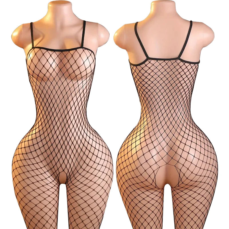 See Through Erotic Open Crotch Lingerie Women Mesh Hollow Bra Set Sexy Bodysuit Lace Rose Print Bodystockings Porn Underwear Set