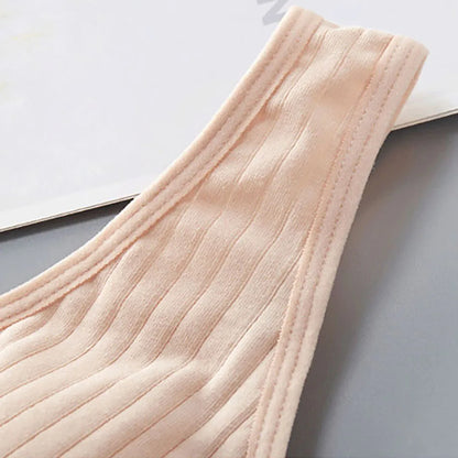 Cotton Nursing Bra for Pregnant Women Padded Ribbed Wire-Free Breathable Bralette Front Opening Breastfeeding Maternity Clothing