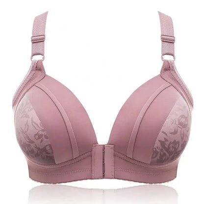 Women Front Button Bra Plus Size Thin Bralette Lingerie Mother's Cotton Wireless Underwear Sleep Bra Comfortble Underwear