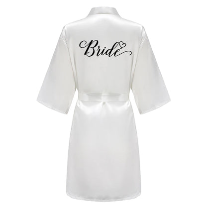 Women's Satin Robe Silk Kimono Bathrobe Pure Short Sexy Sleepwear Bridesmaid Bride Party Robes Grass Green