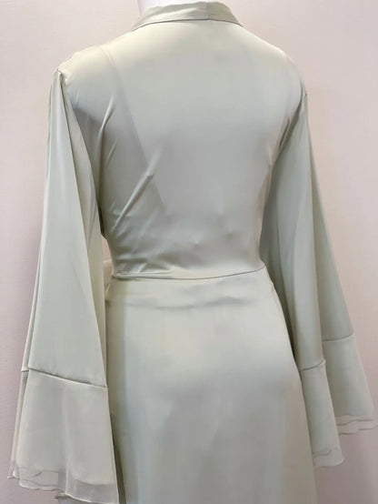 Bridal Kimono Robes Only Beautiful Sexy Pajamas Women's Bathrobe Pure French High Quality Nightgown Lace Mesh Bow Dressing Gowns