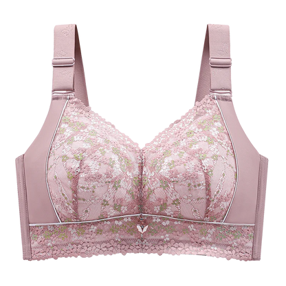 Women's Full Figure wire free Lace Plus Size Bra Non Padded Minimizer Bra 150Kg Plus Size Full Cup Thin Seamless Large Chest Bra