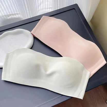 Seamless Strapless Invisible Bra for Small Chest Breathable Light Thin Gathered Breasts Beautiful Back Women's Underwear