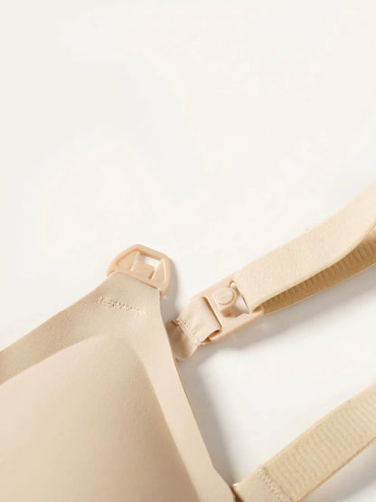 Front Open Nursing Bra Maternity Jelly Gel Laser Cutting Seamless Underwear Ultra Thin Breastfeeding Bra For Pregnant Women