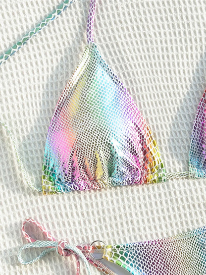 Colorful Snake Skin Halter Strappy Bikini Female Swimsuit Women Swimwear Two-pieces Bikini set Bather Bathing Suit Swim K5822