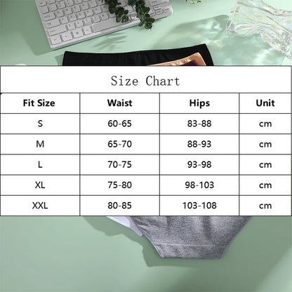 6Pcs/Set Cotton Panties Women High Waist Briefs Seamless Underwear Breathable Underpants Solid Color Panty S-2XL Intimates