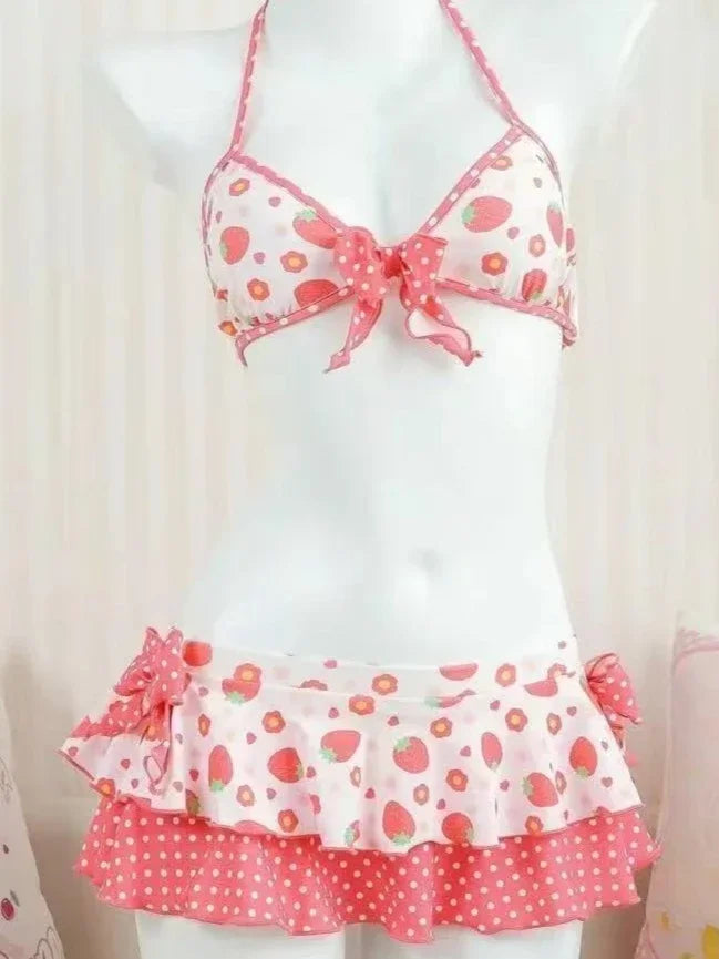 Sexy Lace Up Back Two Piece Bikini Set High Cut Leg Push Up Tops Stylish Swimwear Beach Bathing Suit for Ladies Summer Vacation