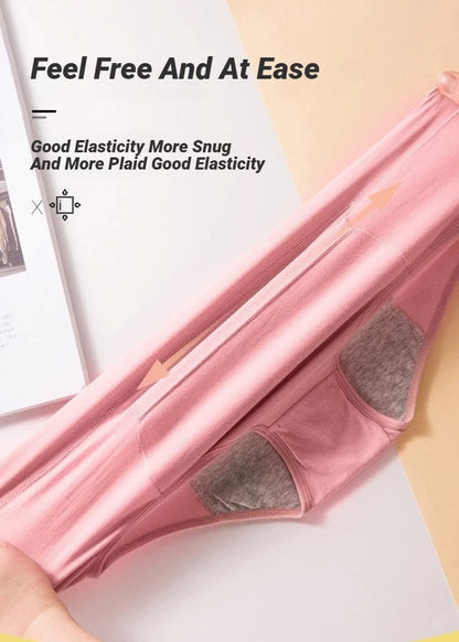 4Pcs Women's Menstrual Panties Physiological Pants Leak Proof Underwear Ladies Period Panty High Waist Cotton Briefs Lingerie