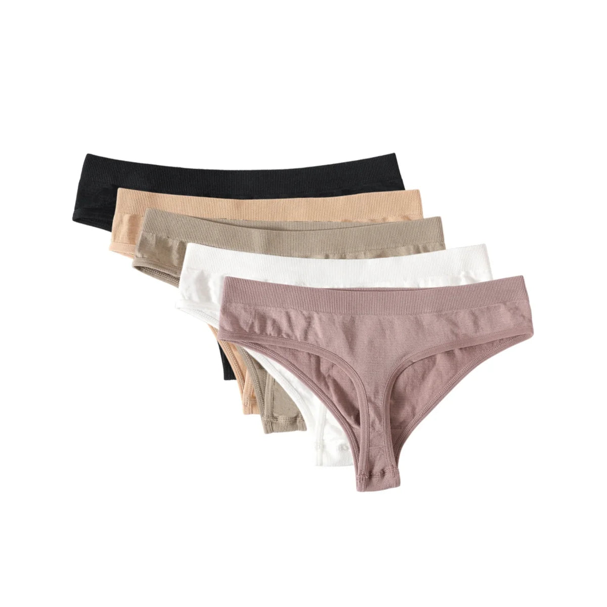 5Pcs/Set Seamless Panties Women Thongs Low Rise G-String Sport Underwear Female Underpants Lingerie Sexy Bottoms M-XL