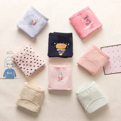 Cute Cartoon Menstrual Girls Period Underwear Leak Proof Panties Menstrual Panties for Teenager Leakproof Physiological Panties