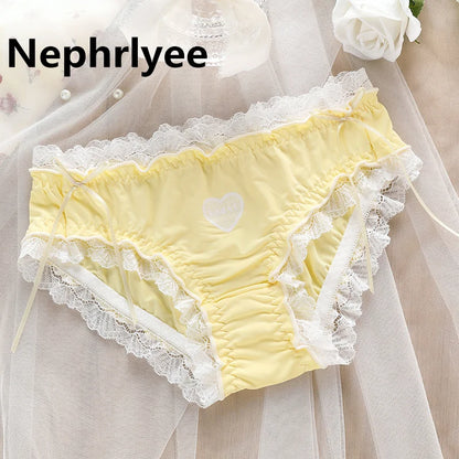 Japanese fashion new soft ice silk underwear for women with double-layer antibacterial pure cotton crotch lady girl underwear
