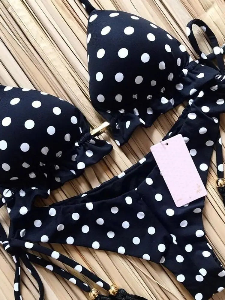 RUOTONGSEPT Sexy Print Bikinis Set Women Swimsuit Bandage Two-Piece Swimwear Brazilian Biquínis Beachwear Bathing Suit 2022 New