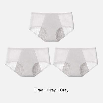 Menstrual Brief Ice Silk Leak Proof Underwear Women Menstruation Panties for Urinary Incontinence Woman Women's Menstrual Shorts