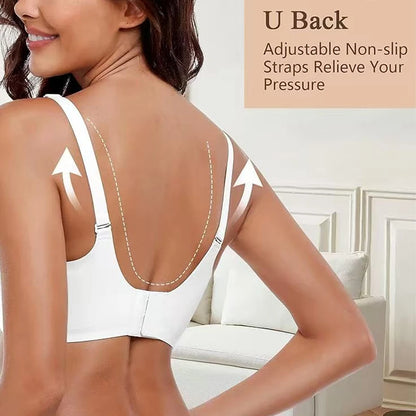 Seamless Wireless Supportive Bra Push Up Comfort Soft No Underwire Full Coverage T-Shirt Bra Plus Size Underwear