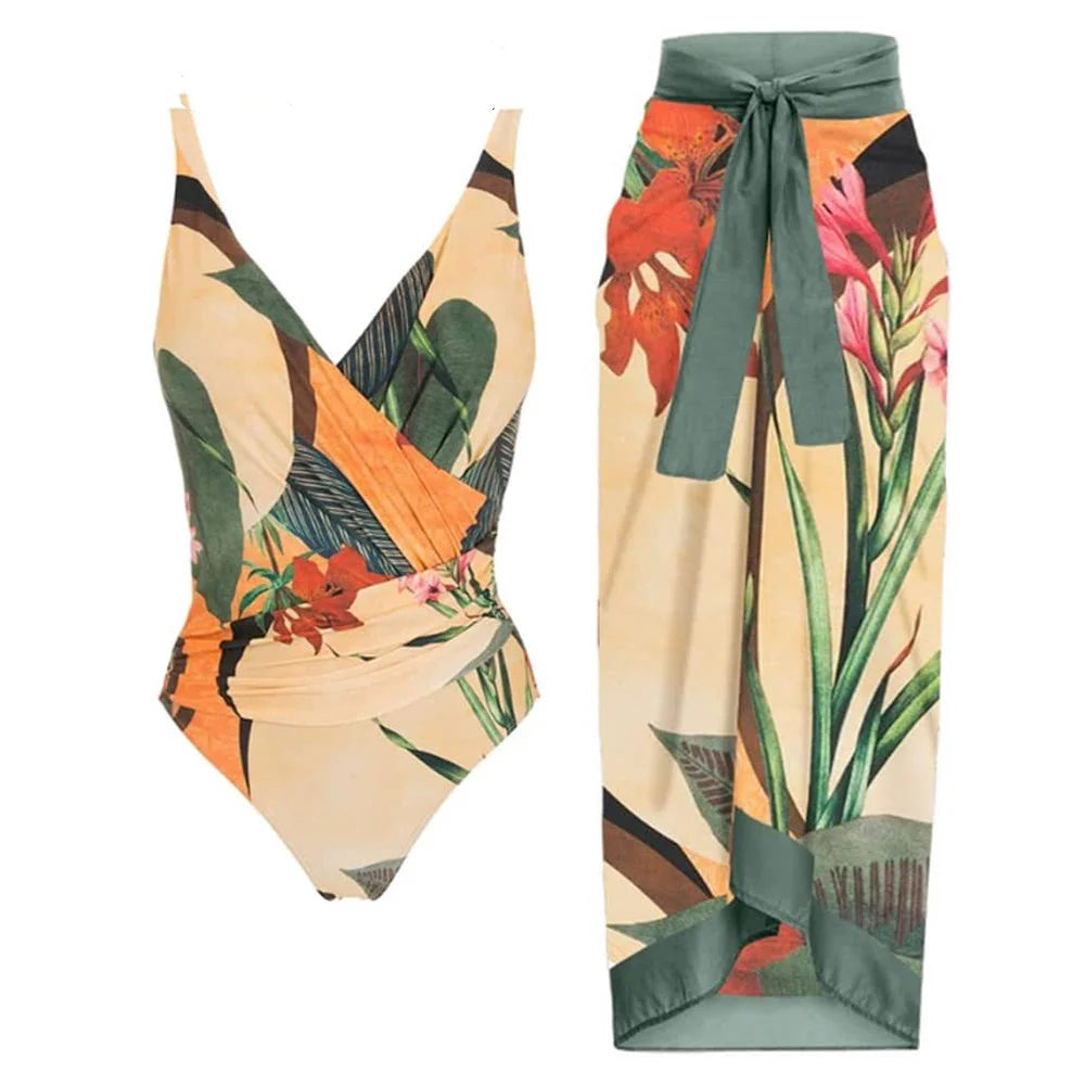 2023 Sexy Fashion One Piece Swimsuit Solid 3D Flower Summer Women Swimwear Beachwear Summer Luxury Monokini Bathing Suit