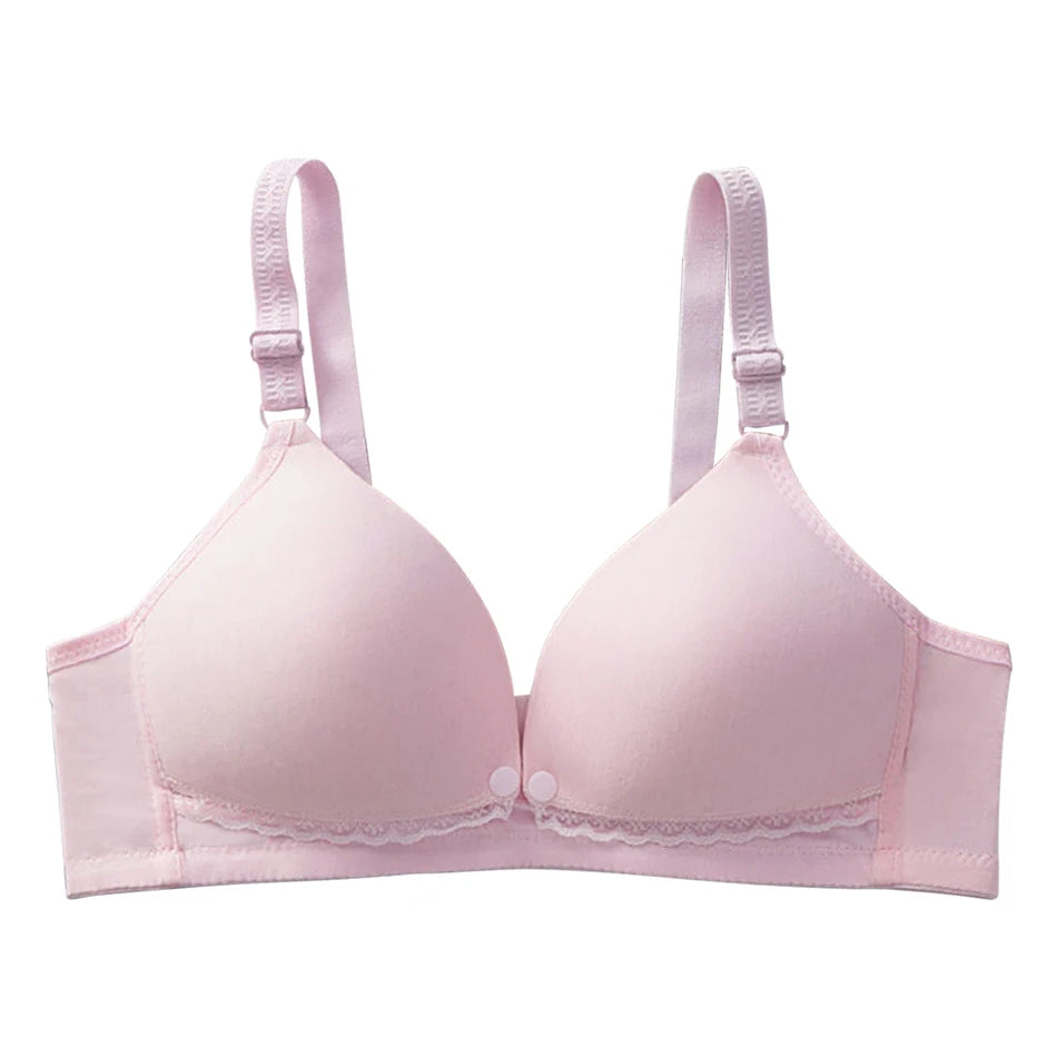 Maternity Nursing Bra with Thin Cups and Front Clasp for Easy Breastfeeding Prevent Sagging Women Solid Color Underwear Clothing