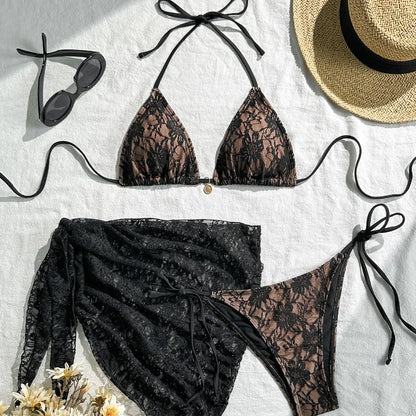 Lace Sexy Bikinis Female Swimsuits Women Three-Piece Swimwear Beach Swimming Wear Bathing Suits Brazilian Bikini Set Pool Bather