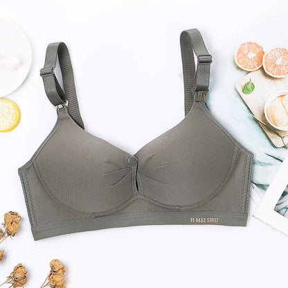 1PCS Pregnant Women Breastfeed Bras Open Gather Before Breastfeeding Thin and Comfortable Seamless Underwear Without Steel Rings